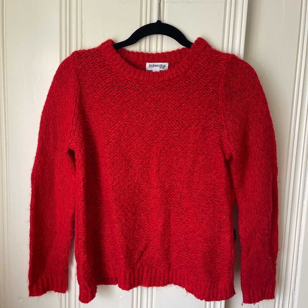 St. John's Bay Vibrant Red Crew Neck Sweater